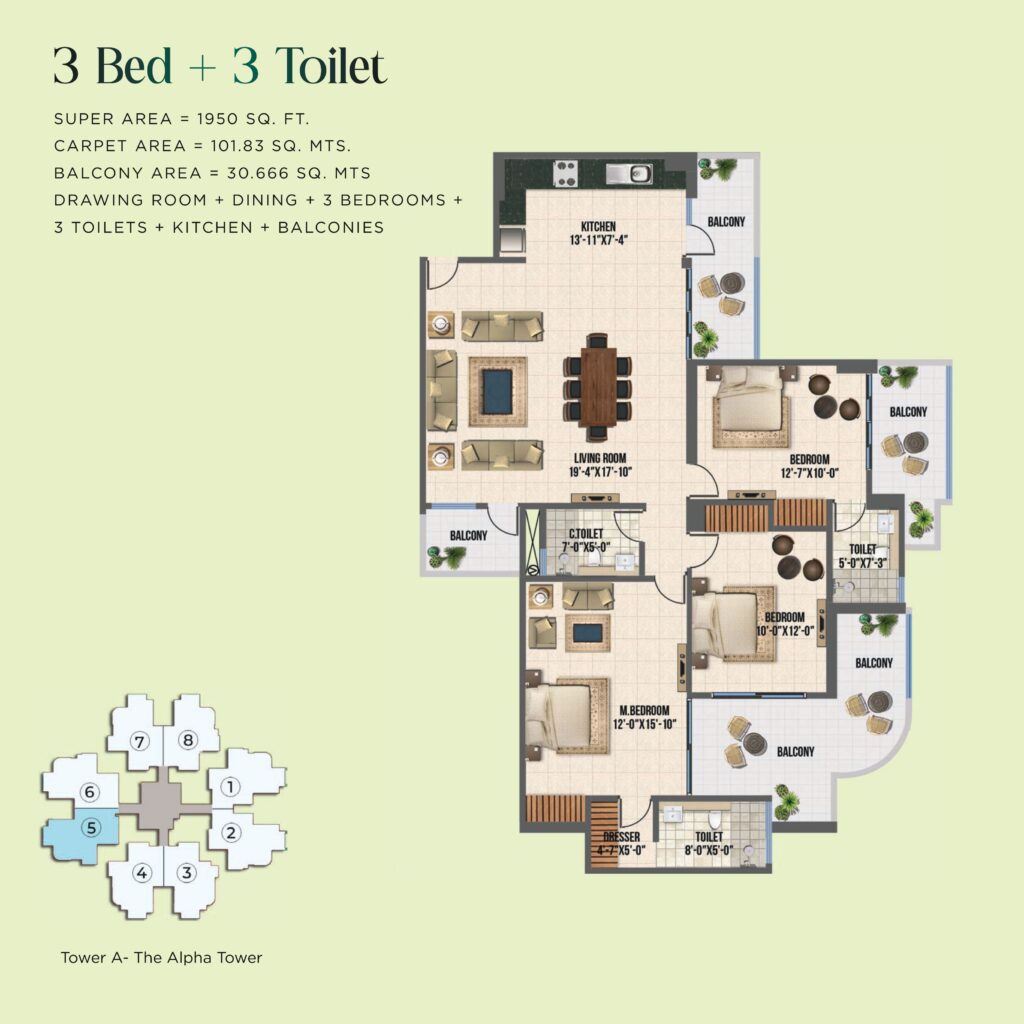 Zenith Express The Alpha Tower Floor Plan
