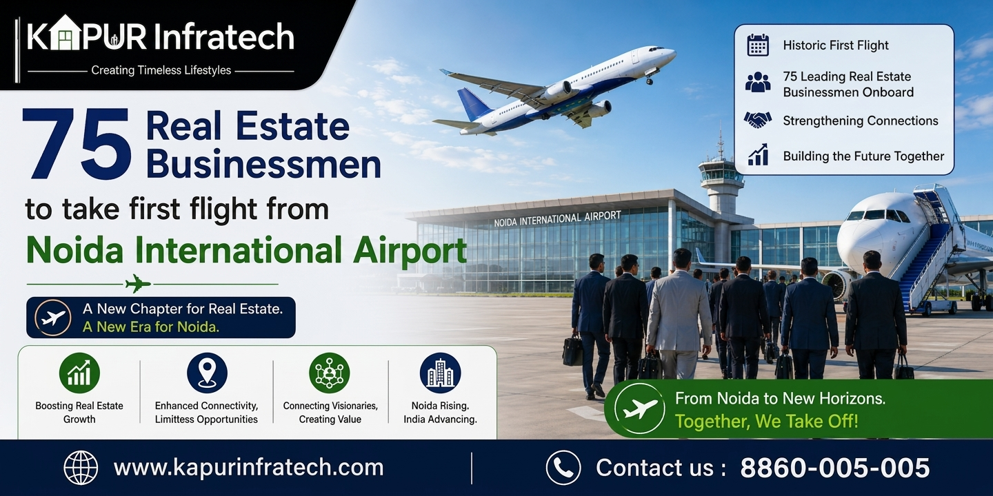 75 BUSINESSMEN TO TAKE 1ST FLIGHT FROM NOIDA INT AIRPORT